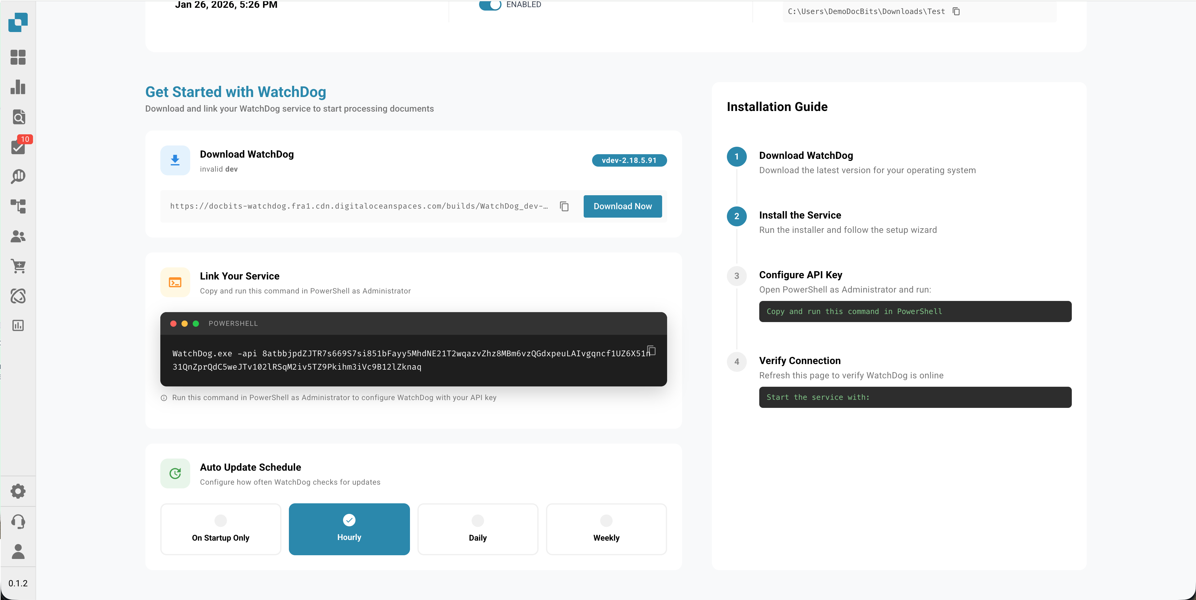 Impostazioni delle cartelle di WatchDog