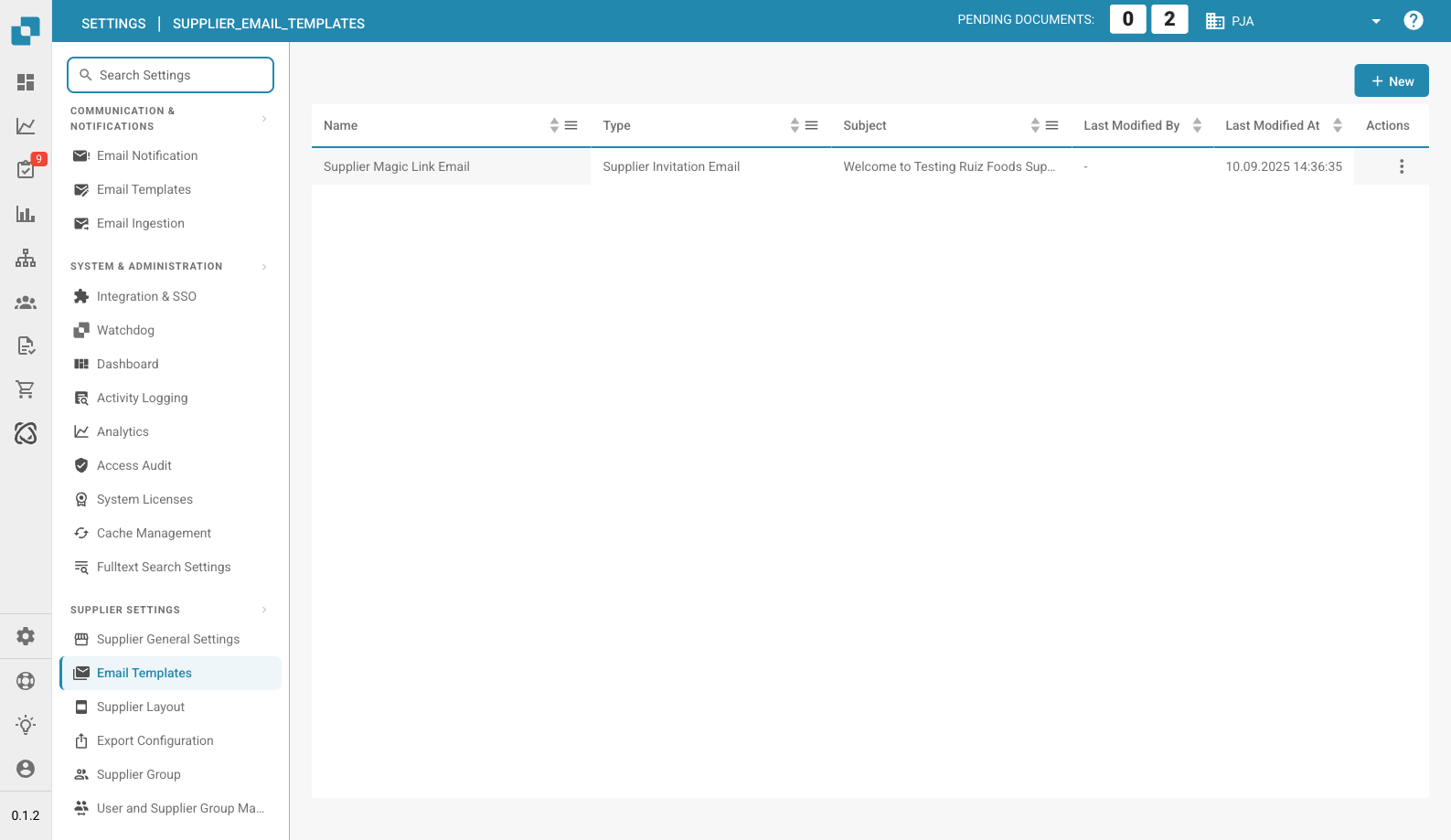 Modelli di email per i fornitori