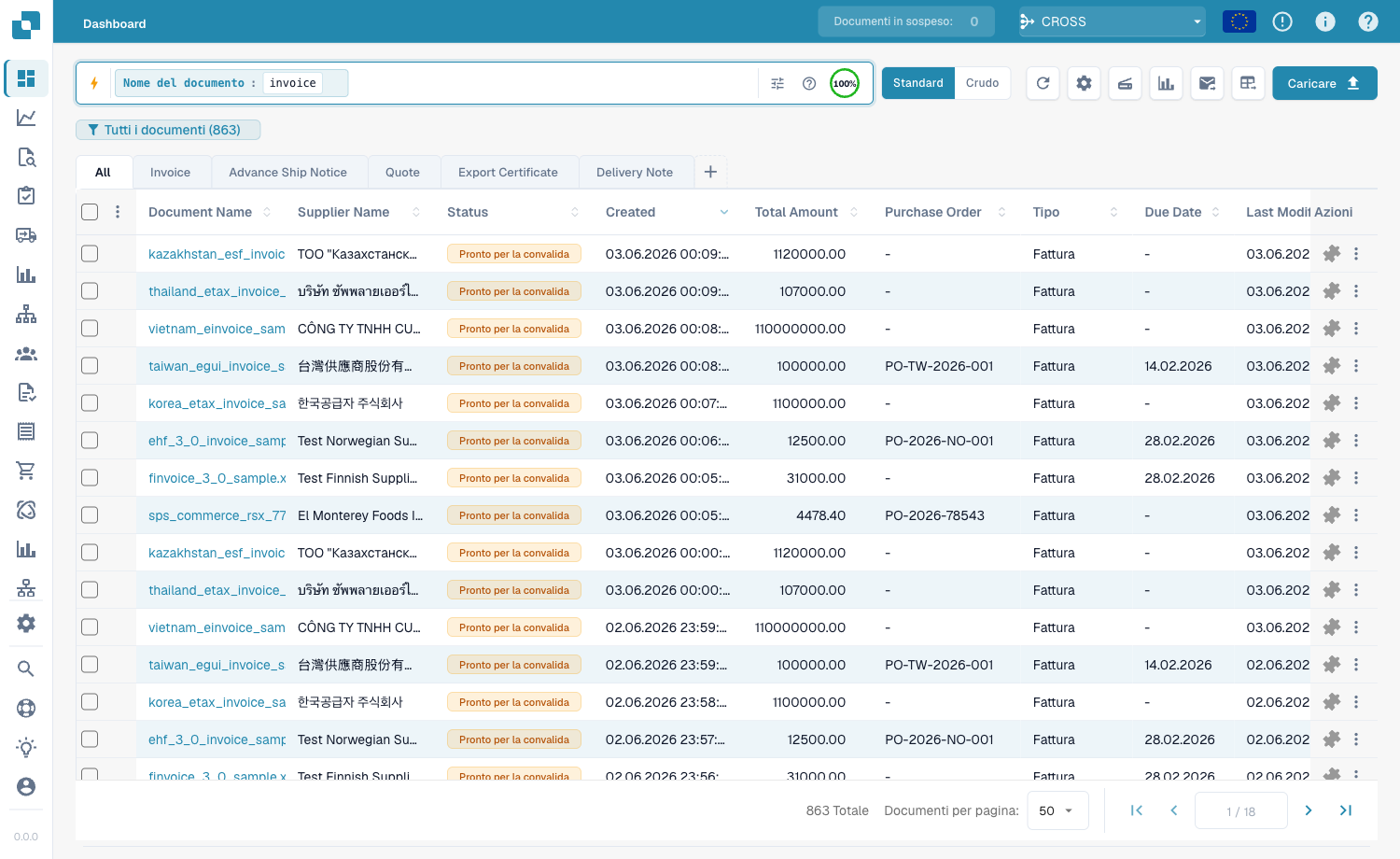 filename:invoice corrisponde alla parola ovunque nel nome